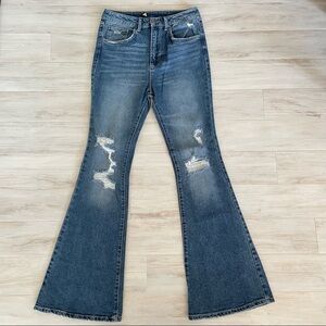 NWT AFRM Distressed Flare Jeans
